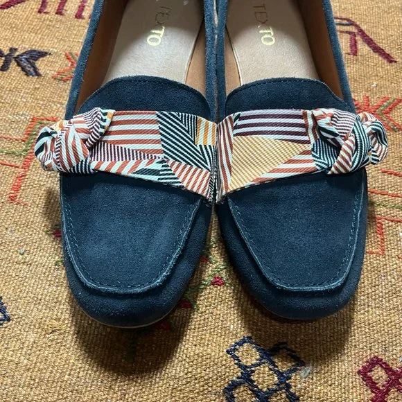 Navy Suede Loafers by Texto (Made in Portugal) Size EU 39 | US 8.5 - Picture 5 of 11